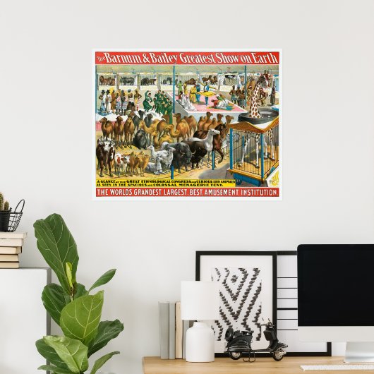 Zirkusposter von Menschen unterschiedlicher Nation Poster (Heimbüro)