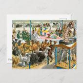 Zirkusposter von Menschen unterschiedlicher Nation Postkarte (Vorne/Hinten)