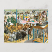 Zirkusposter von Menschen unterschiedlicher Nation Postkarte (Vorderseite)