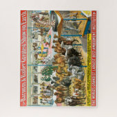 Zirkusposter von Menschen unterschiedlicher Nation Puzzle (Vertikal)