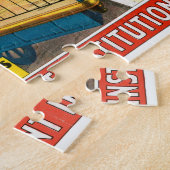 Zirkusposter von Menschen unterschiedlicher Nation Puzzle (Seite)