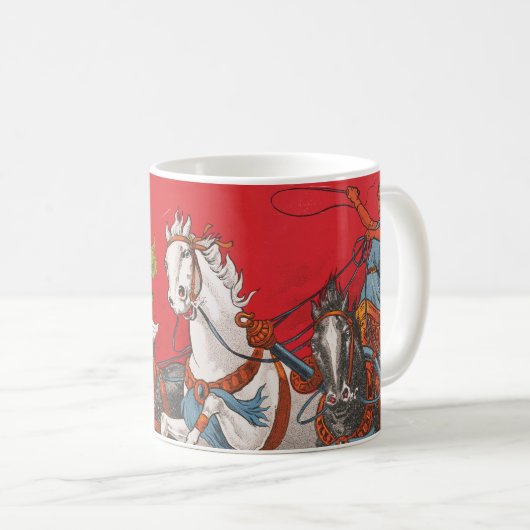 Zirkusposter von zwei Männern in Chariots Kaffeetasse (VorderseiteRechts)