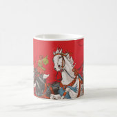 Zirkusposter von zwei Männern in Chariots Kaffeetasse (Mittel)