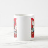 Zirkusposter von zwei Männern in Chariots Kaffeetasse (Mittel)