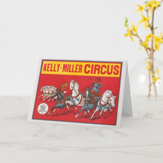 Zirkusposter von zwei Männern in Chariots Karte (Gelbe Blume)