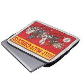 Zirkusposter von zwei Männern in Chariots Laptopschutzhülle (Vorne Knopf)