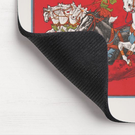 Zirkusposter von zwei Männern in Chariots Mousepad (Ecke)