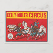 Zirkusposter von zwei Männern in Chariots Postkarte (Vorderseite)