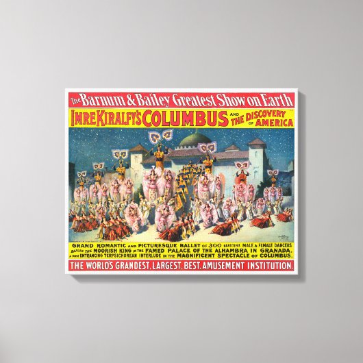 Zirkusposter vor dem maurischen König Leinwanddruck (Vorderseite)