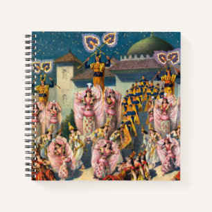 Zirkusposter vor dem maurischen König Notizblock