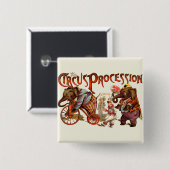 Zirkusprozession Elefantenantik Kunst Button (Vorne & Hinten)