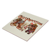 Zirkusprozession Elefantenantik Kunst Fliese (Seite)