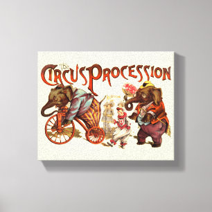 Zirkusprozession Elefantenantik Kunst Leinwanddruck