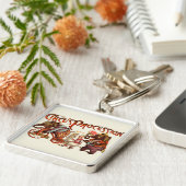 Zirkusprozession Elefantenantik Kunst Schlüsselanhänger (Seite)