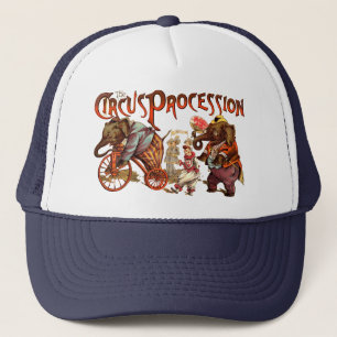 Zirkusprozession Elefantenantik Kunst Truckerkappe