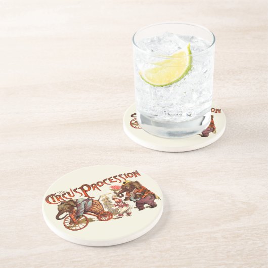 Zirkusprozession Elefantenantik Kunst Untersetzer (Seite)