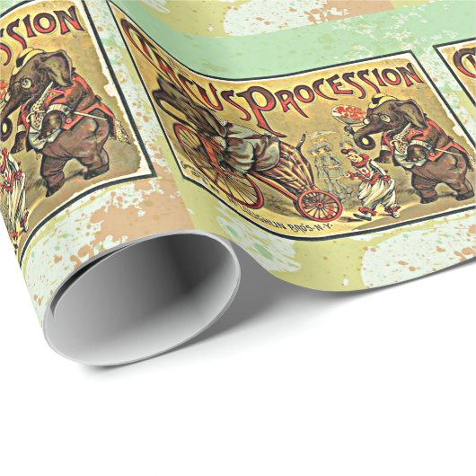 Zirkusprozession Geschenkpapier (Rolleneckpunkt)