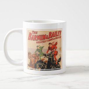 Zirkusrennen, bei denen Männer auf zwei Pferden si Jumbo-Tasse