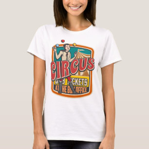 Zirkusshow-Tickets Jongleur lustig vintage T-Shirt