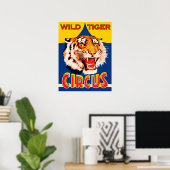 Zirkusshow, Wildtiger, Vintag Poster (Heimbüro)