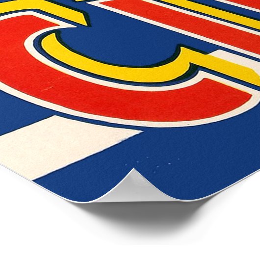 Zirkusshow, Wildtiger, Vintag Poster (Ecke)