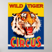 Zirkusshow, Wildtiger, Vintag Poster (Vorne)