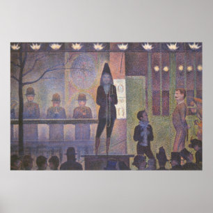 ZirkusSideshow durch Georges Seurat, Vintage Kunst Poster