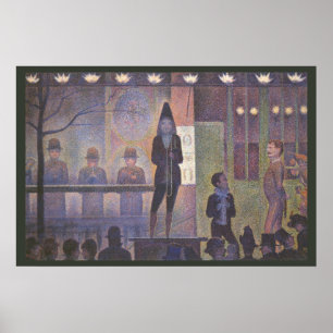 ZirkusSideshow durch Georges Seurat, Vintage Kunst Poster