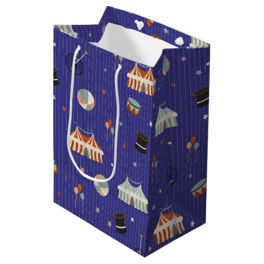 Zirkusspass Mittlere Geschenktüte (Vorderseite Schrägansicht)