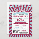 Zirkustheaterfeier Einladung (Vorne/Hinten)