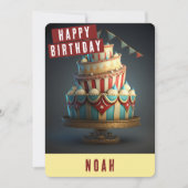 Zirkusthema Geburtstagskarte Feiertagskarte (Vorderseite)