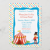 Zirkusthema| Zirkuszelt| Circus Party Einladung (Vorne/Hinten)