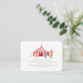 Zirkustierbücher für Kinder Begleitkarte (Stehend Vorderseite)