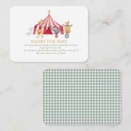 Zirkustierbücher für Kinder Begleitkarte