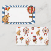 Zirkustiere Karnevalsbüffet-Platzkarten Platzkarte (Vorne/Hinten)