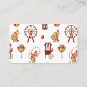 Zirkustiere Karnevalsbüffet-Platzkarten Platzkarte (Rückseite)