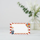 Zirkustiere Karnevalsbüffet-Platzkarten Platzkarte (Stehend Vorderseite)