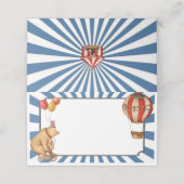 Zirkustiere Karnevalsbüffet-Platzkarten Platzkarte (Außenseite Aufgefaltet)