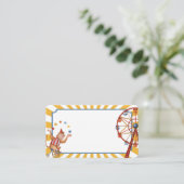 Zirkustiere Karnevalsbüffet-Platzkarten Platzkarte (Stehend Vorderseite)