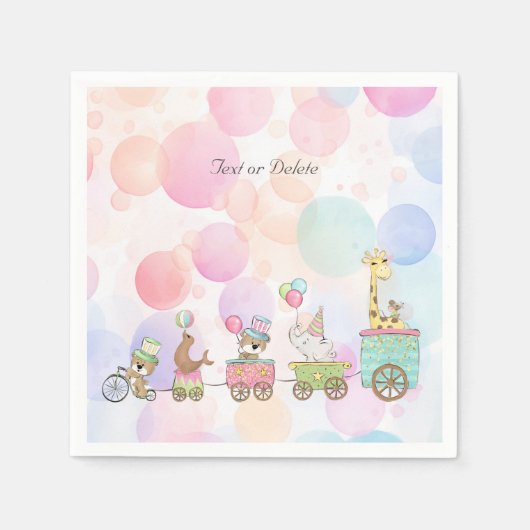 Zirkustiere Napkins Serviette (Vorderseite)