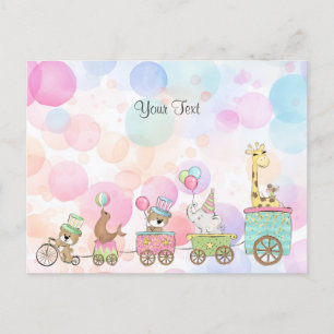 Zirkustiere Postkarte