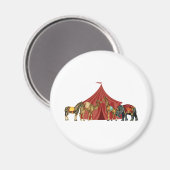 Zirkustiere und Zelte Magnet (Vorderseite/Rückseite)