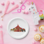 Zirkustiere und Zelte Pappteller (Party)