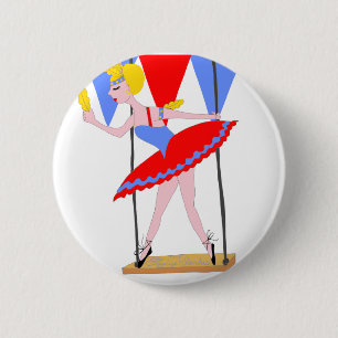 Zirkustrapeze-Künstler-Zirkus-Party Button
