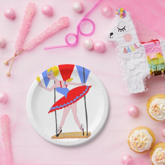 Zirkustrapeze-Künstler-Zirkus-Party Pappteller (Party)