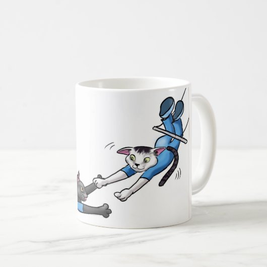 ZirkusTrapezekatzen Kaffeetasse (VorderseiteRechts)