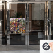 Zirkustraum Fensteraufkleber (Büro Tür)