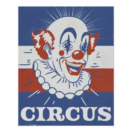 Zirkuswerbung im Vintage-Stil Poster (Vorderseite)