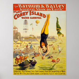 Zirkuswerbung im Vintage-Stil Poster
