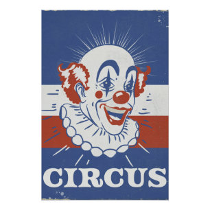 Zirkuswerbung im Vintage-Stil Poster